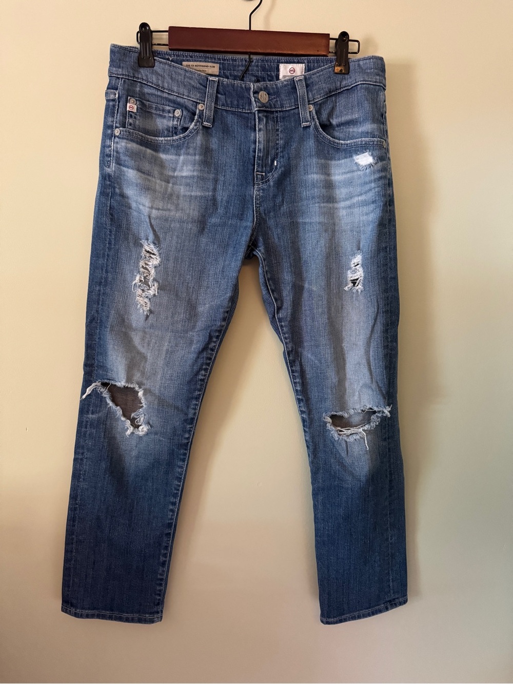 Ag Adriano Goldschmied Ex Boyfriend Slouchy Slim Blue Jeans